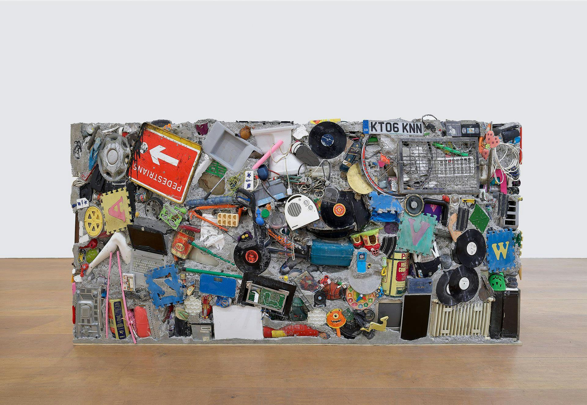 A mixed media work by Gordon Matta-Clark, titled Garbage Wall, dated 1970.